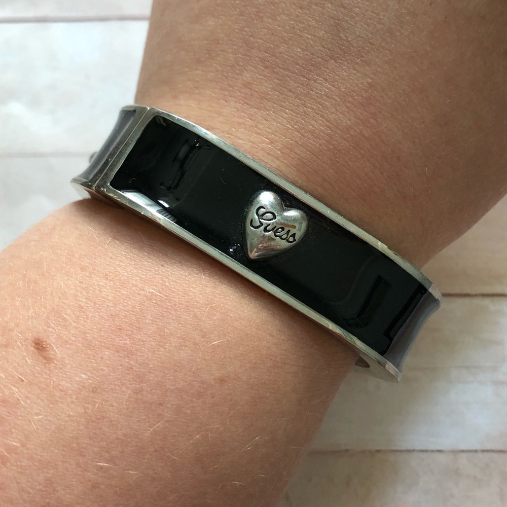 Guess brand black square cuff bracelet